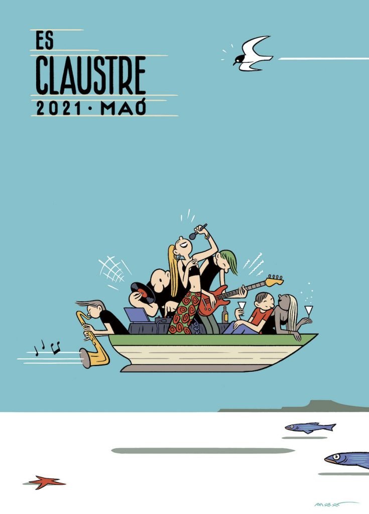 MAX dibuixa el Cartell d'Es Claustre 3 MAX_ESCLAUSTRE